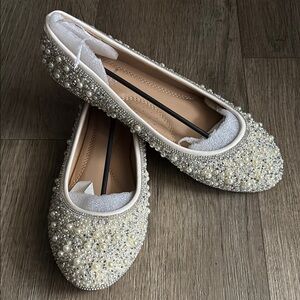 Pearl Embellished Women's Flats